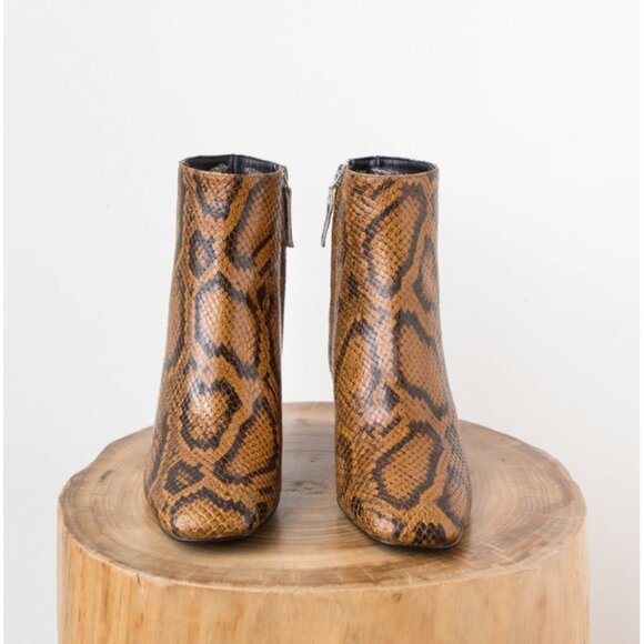 Freda Salvador Snakeskin Ankle Boots - Brown and Black - Picture 2 of 11